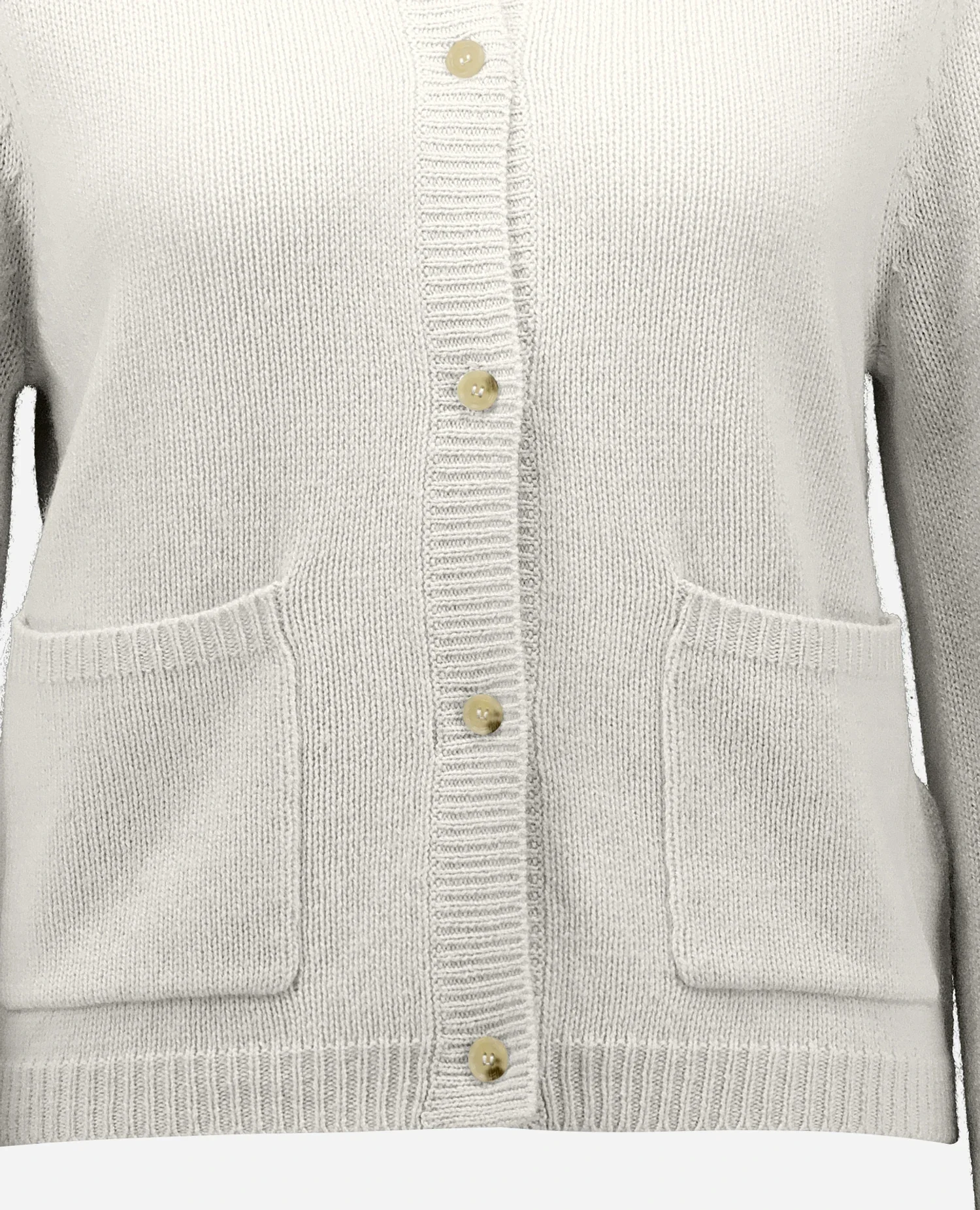 Cashmere Strickjacke in Weiß - Image 4