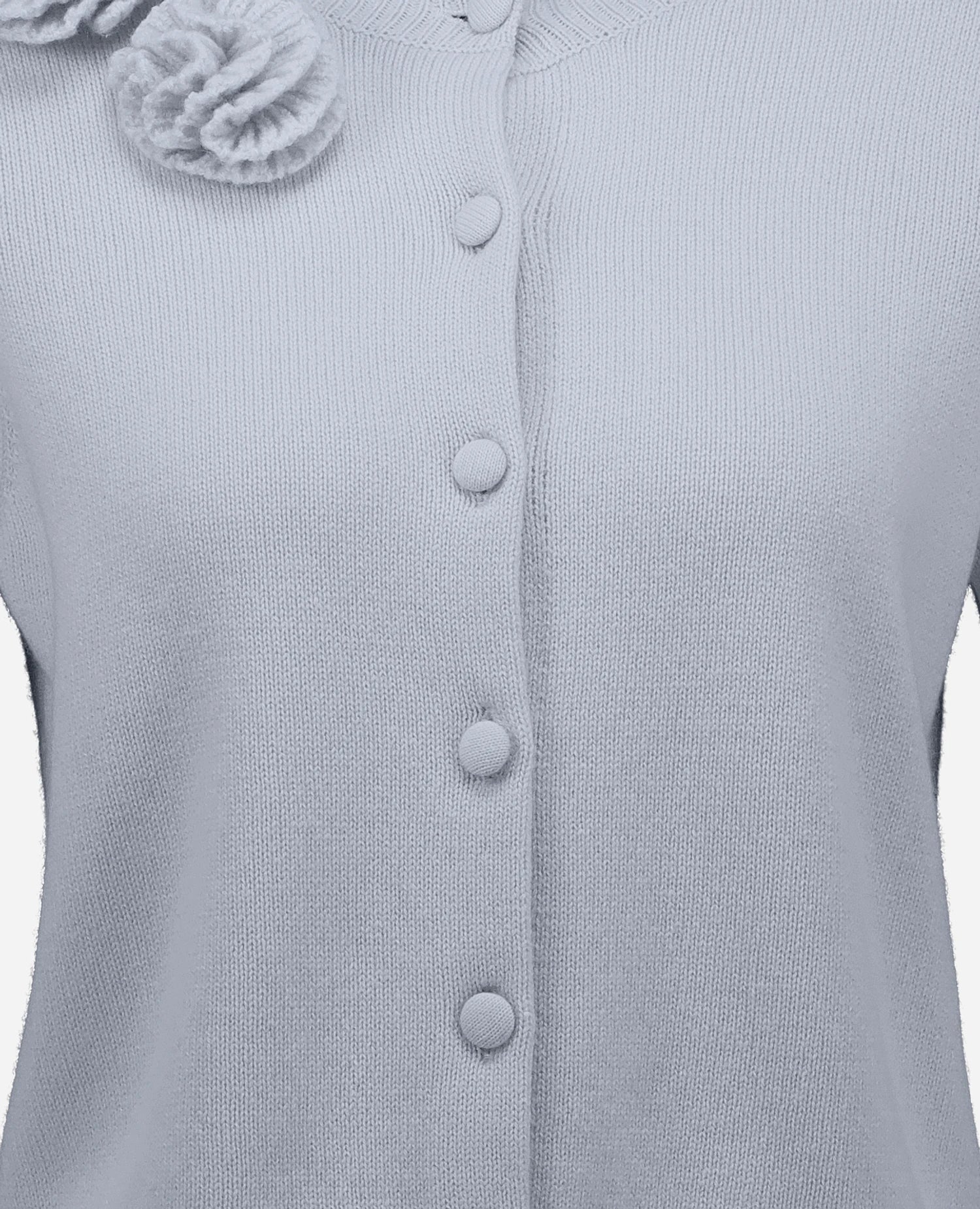 Woll-Mischung Strickjacke in Blau - Image 3