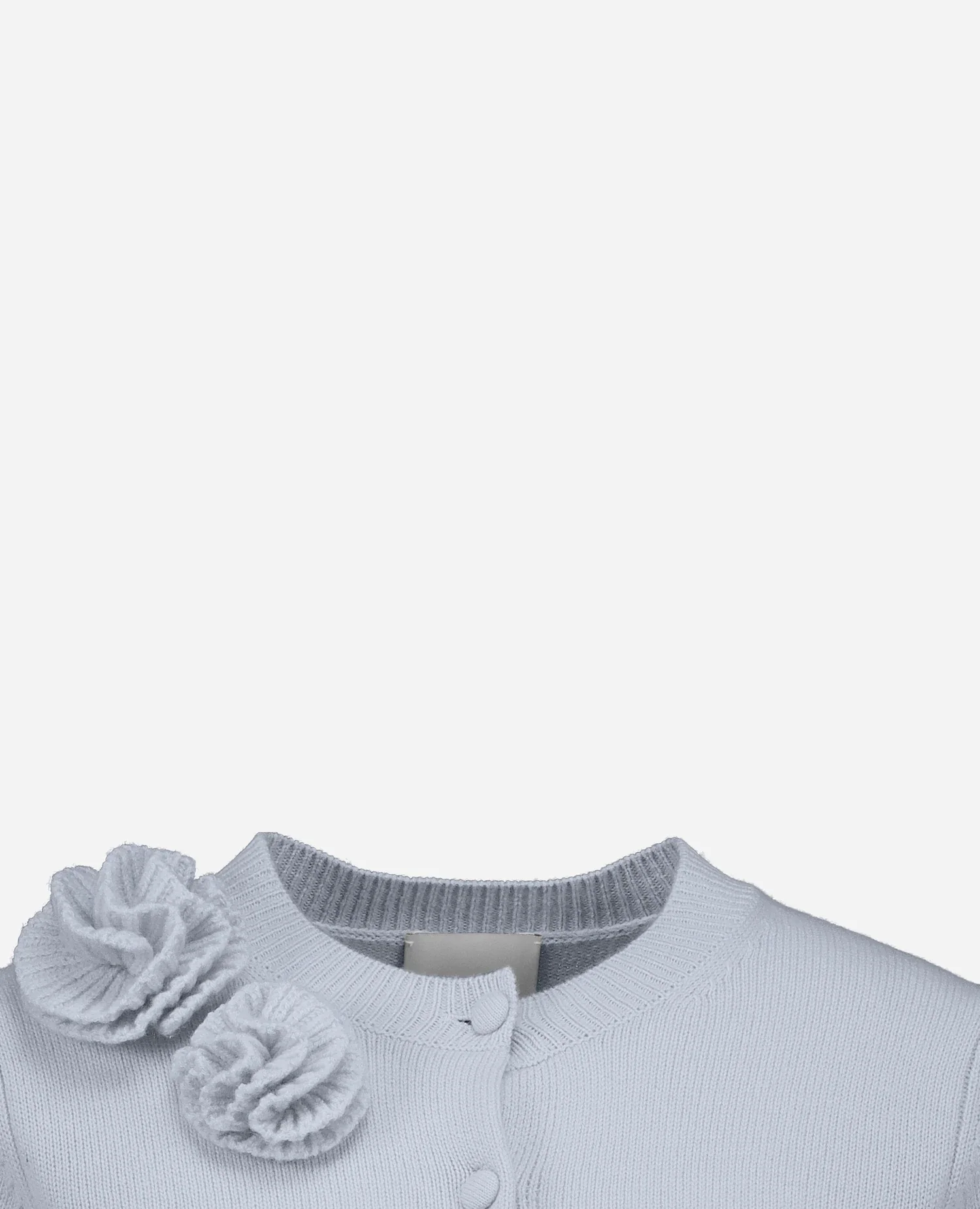 Woll-Mischung Strickjacke in Blau - Image 4